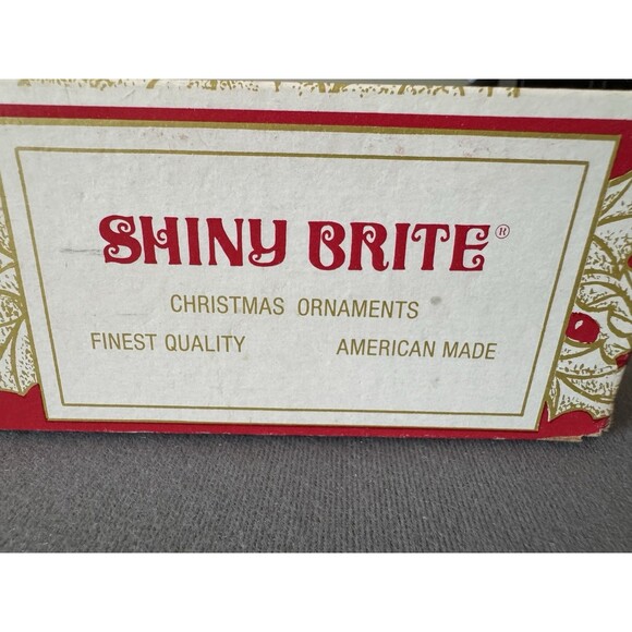 Shiny Brite Vintage Glass Christmas Tree Ornaments Original Box Holiday - Picture 7 of 7